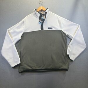Lands End Men's Polar Fleece Quarter Snap Pullover Size Large NWT
